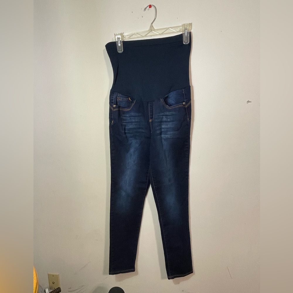 Haute Mama Maternity Blue‎ Jeans Women’s Medium Denim w/decorative pockets